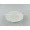 White flower shape ceramic dinner plate in stock